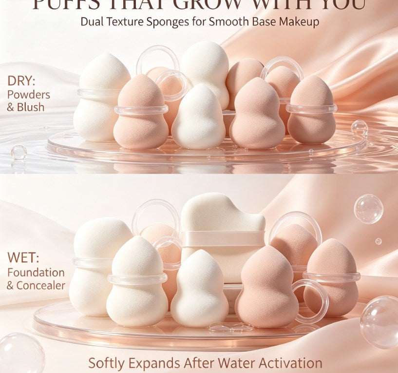 6‑Piece Premium Makeup Sponge Collection|High‑Resilience Beauty Blenders for Smooth, Blended Foundation & Even Complexion