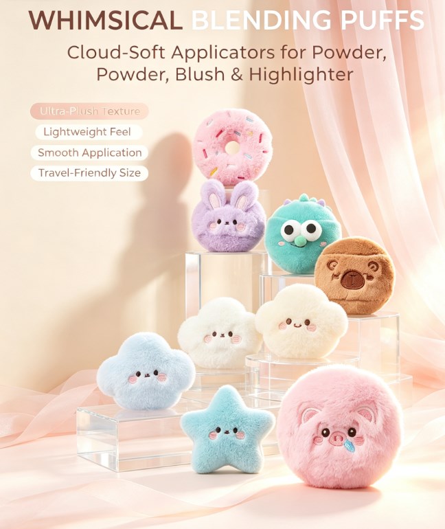 Whimsical Character‑Shaped Makeup Sponge｜Ultra‑Soft Compact Beauty Applicator for Smooth Foundation and Powder Blending
