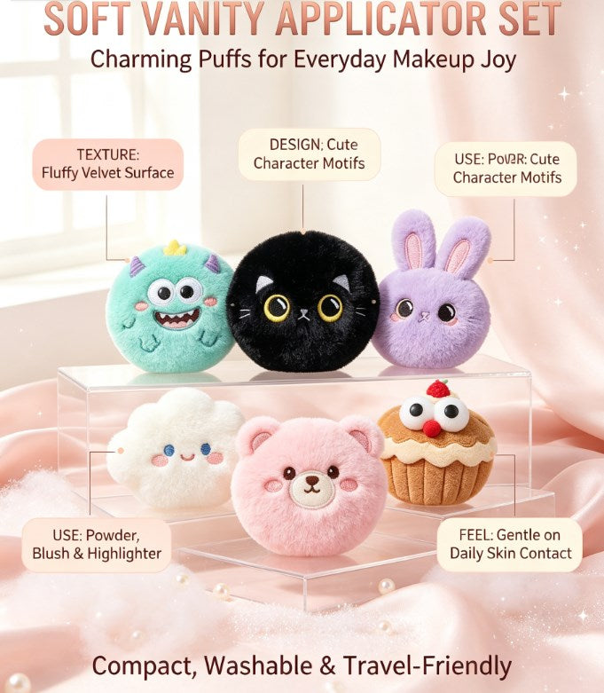 Whimsical Character‑Shaped Makeup Sponge｜Ultra‑Soft Compact Beauty Applicator for Smooth Foundation and Powder Blending